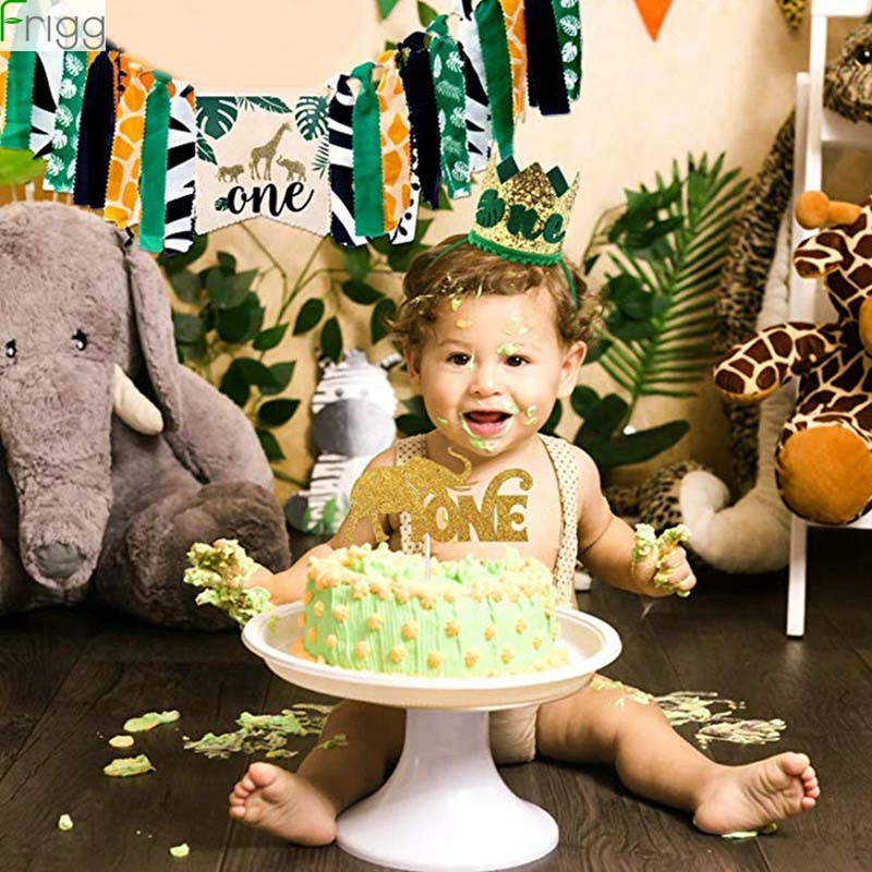 Frig Wild Decoration De Fete Pour Premier Anniversaire Theme Animaux De La Jungle Decor De Fete Safari Pour Enfants Aliexpress