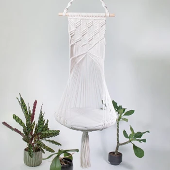 

Cat Swing Cage Handmade Macrame Pets Pet House Cats Hanging Sleep Chair Seats Toy Four Seasons Available(No Cat Litter)