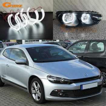 

Excellent DTM Style Ultra bright led Angel Eyes halo rings Retrofit Accessories For Volkswagen VW Scirocco III 2008-2013