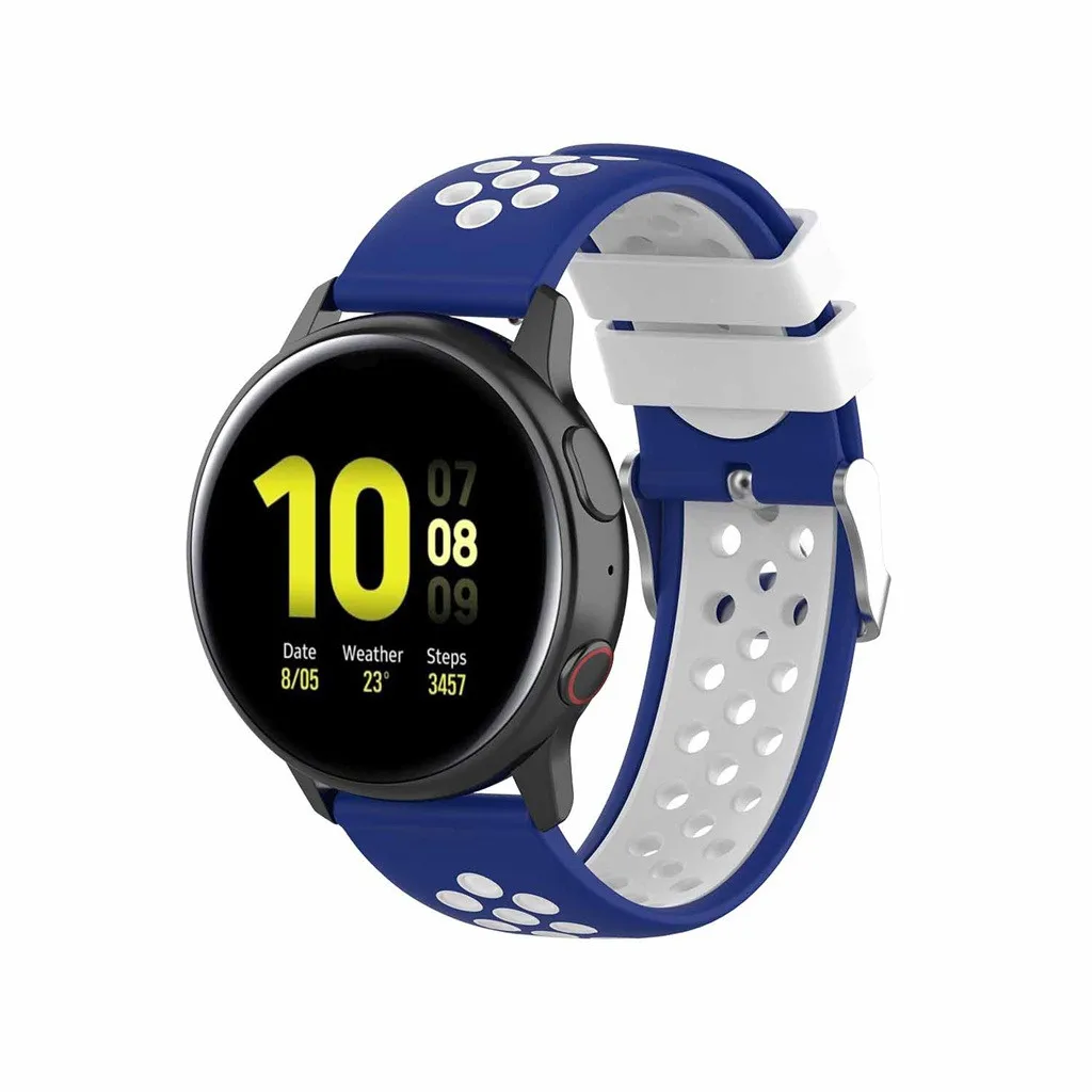 Силиконовый ремешок для samsung Galaxy Watch Active 2, ремешок для умных часов, сменный ремешок для мужских Т-часов, женский и мужской браслет, 19 октября