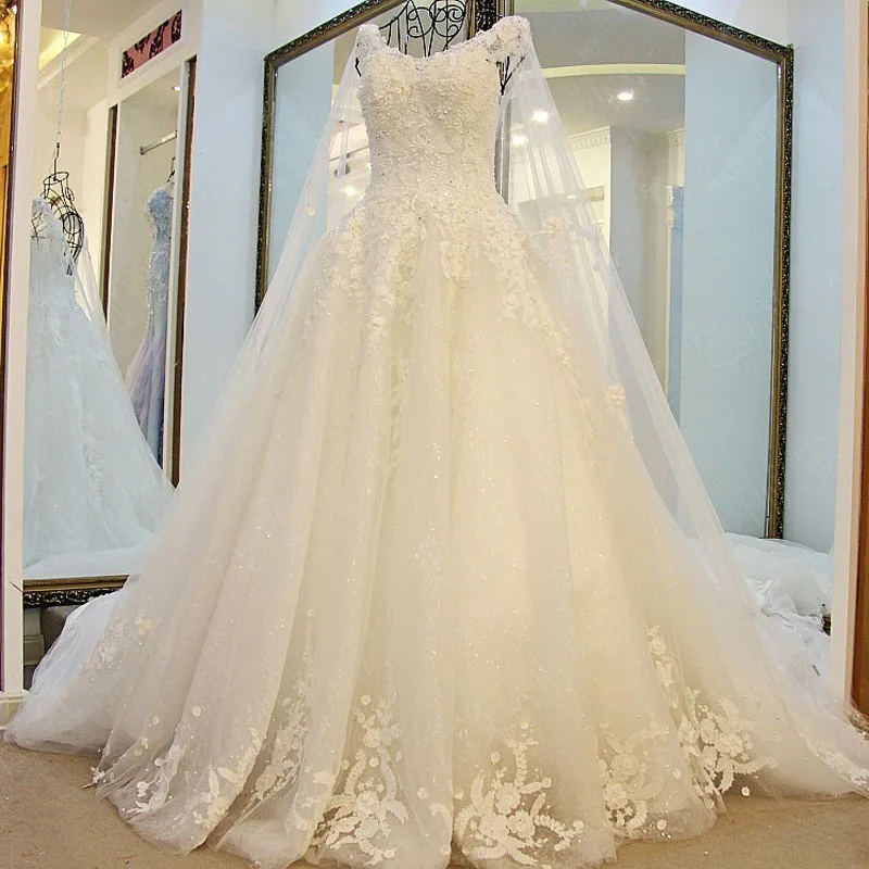 2017-spring-and-summer-Wedding-dresses-fashion-lace-flower-bag-the-bride-plus-size-materny-Sweep