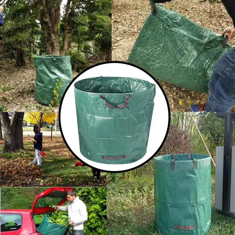 80/132 галлонов садовые листья корзина усиленная ткать мусор мешки для мусора