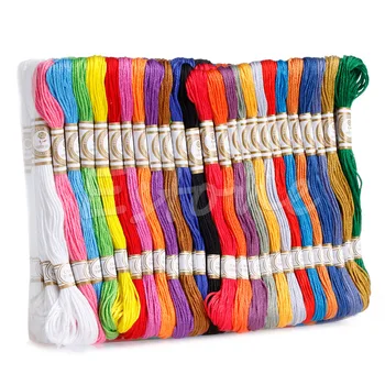 

Lot 100 Multi Colors Cross Stitch Cotton Embroidery Thread Floss Sewing Skeins