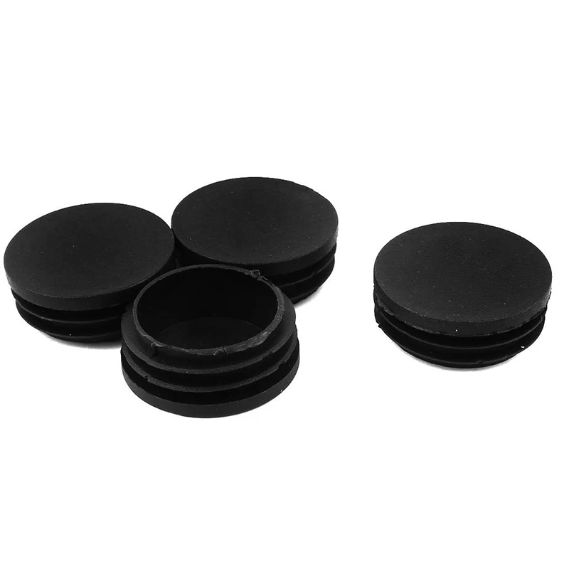 

Fashion-4 Pcs Plastic 45mm Dia Round Tubing Tube Inserts Bungs Covers Black