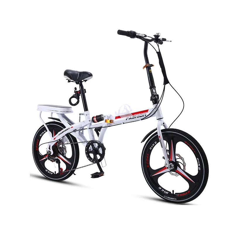 16/20 inch Folding Bicycle Ultra Light Portable One Wheel Shifting Shock Absorber Mini Bike Adult Student