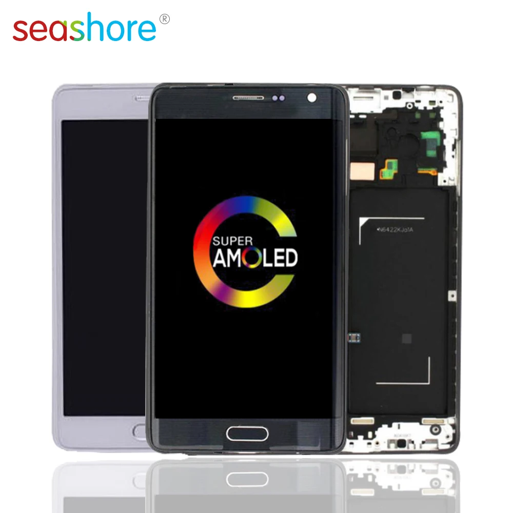 Для samsung Galaxy Note 4 Edge ЖК сенсорный экран дигитайзер в сборе для samsung Note4 Edge дисплей с рамкой Замена