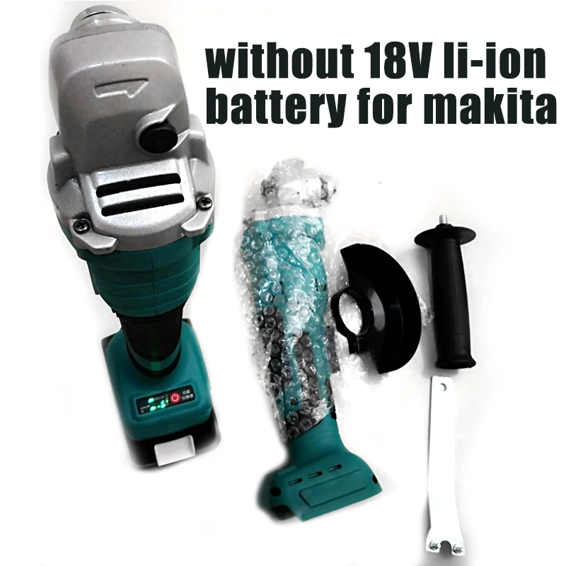 

100mm 18V Brushless Wireless Cordless Impact Angle Grinder Head Tools Kit Without Battery Cutting Power Tools Grinding