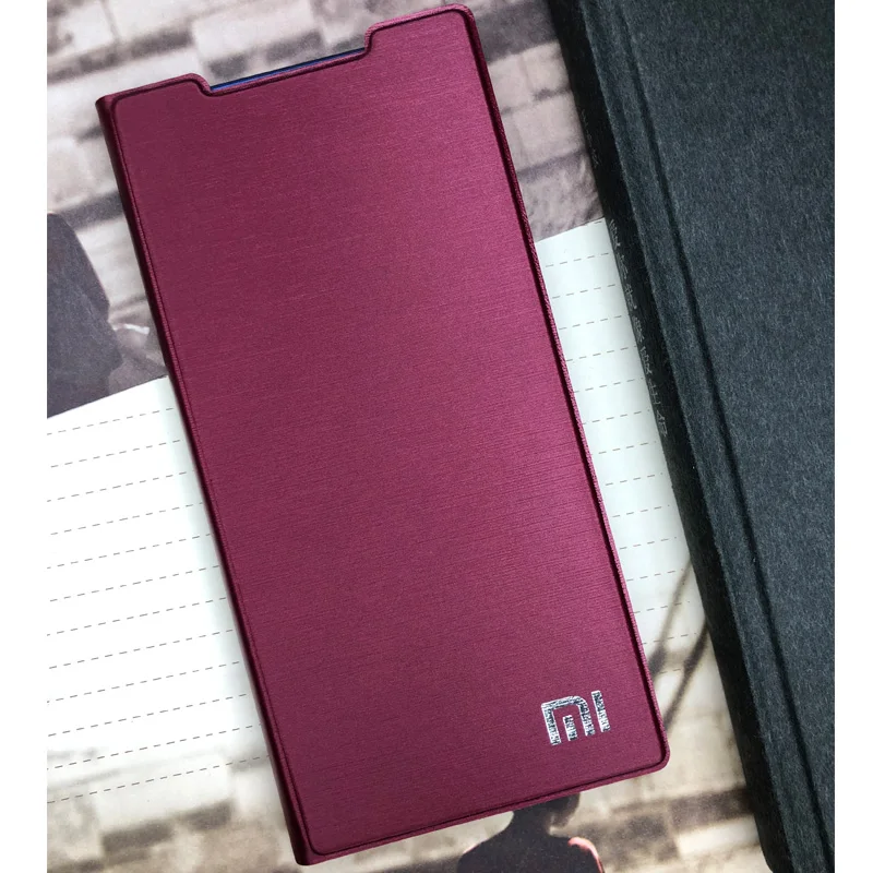 Новейший чехол для Xiaomi Redmi Note 7, роскошный тонкий стильный флип-кошелек, чехол из искусственной кожи, чехол s для Xiaomi Redmi Note 7 Pro - Цвет: Бордовый