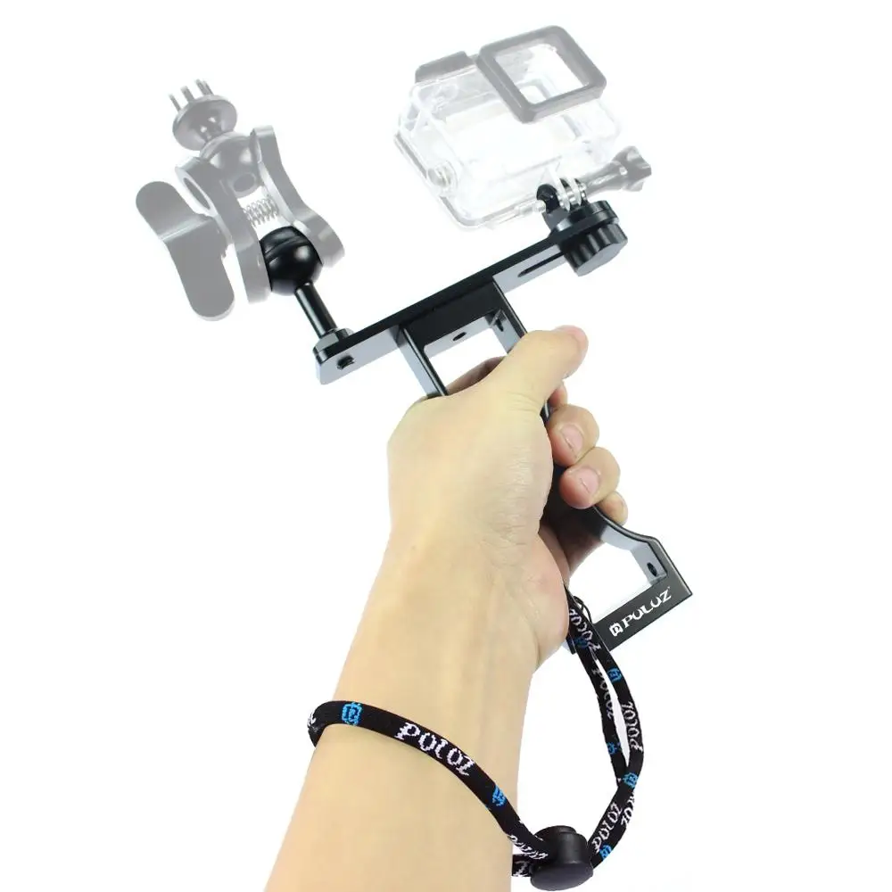 CNC алюминиевый кронштейн для подводной съемки с одной рукой, ручной держатель, совместимый с DJI Osmo Action GoPro, NEW HERO Action camera