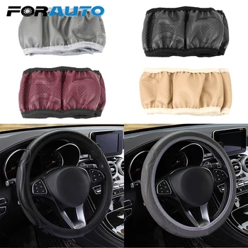 

FORAUTO Car Steering Wheel Cover Car Styling Anti-Slip Universal Embossing Leather Steering Covers Interior Accessories