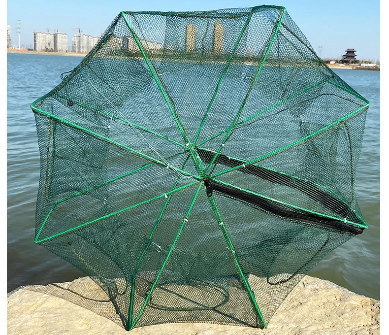 Strengthened 6 10 Holes Automatic Fishing Net Shrimp Cage Nylon