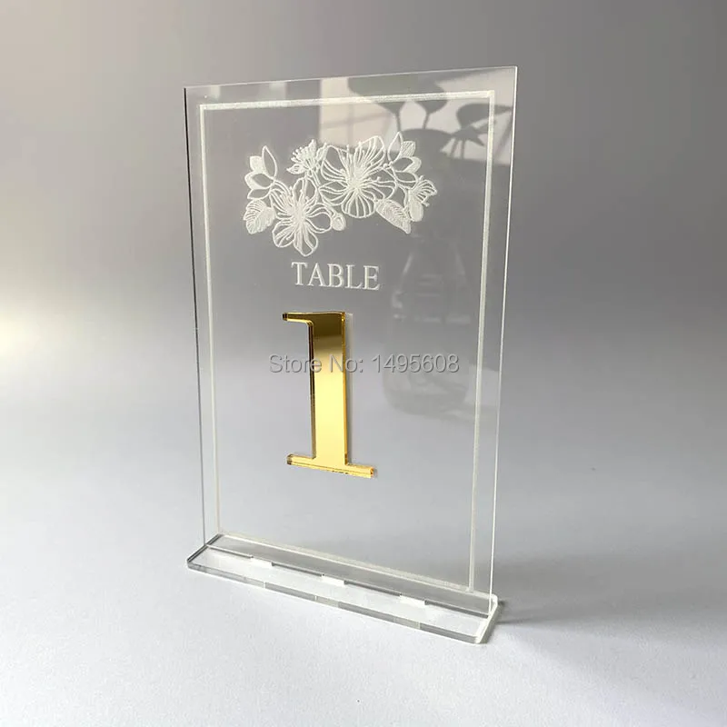 Gold Mirror Table Numbers Wedding Table Decor Acrylic Sliver Numbers Events Freestanding Go acrylic party decorations