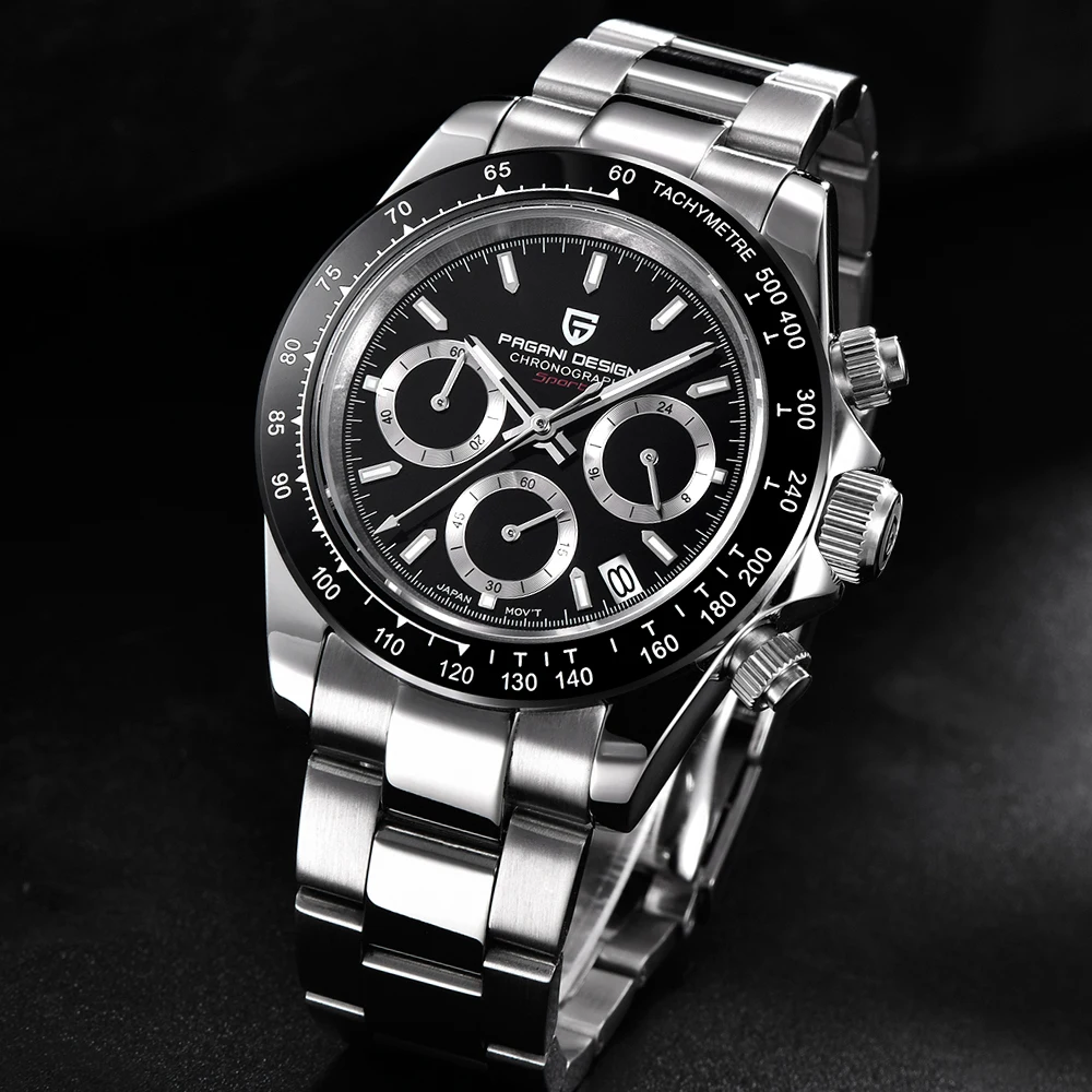 Pagani Ontwerp Merk Luxe Mannen Horloges Daytona Zwarte Horloge Mannen  Roestvrij Staal Waterdichte Business Sport Quartz Horloge Klok|Quartz  Watches| - AliExpress