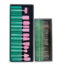 

Promotion! 2 Boxes Diamond Grinding Head Set Carving Burr Rotary Bit for Dremel Shank 1/8Inch for Nail Art Polishing Buff