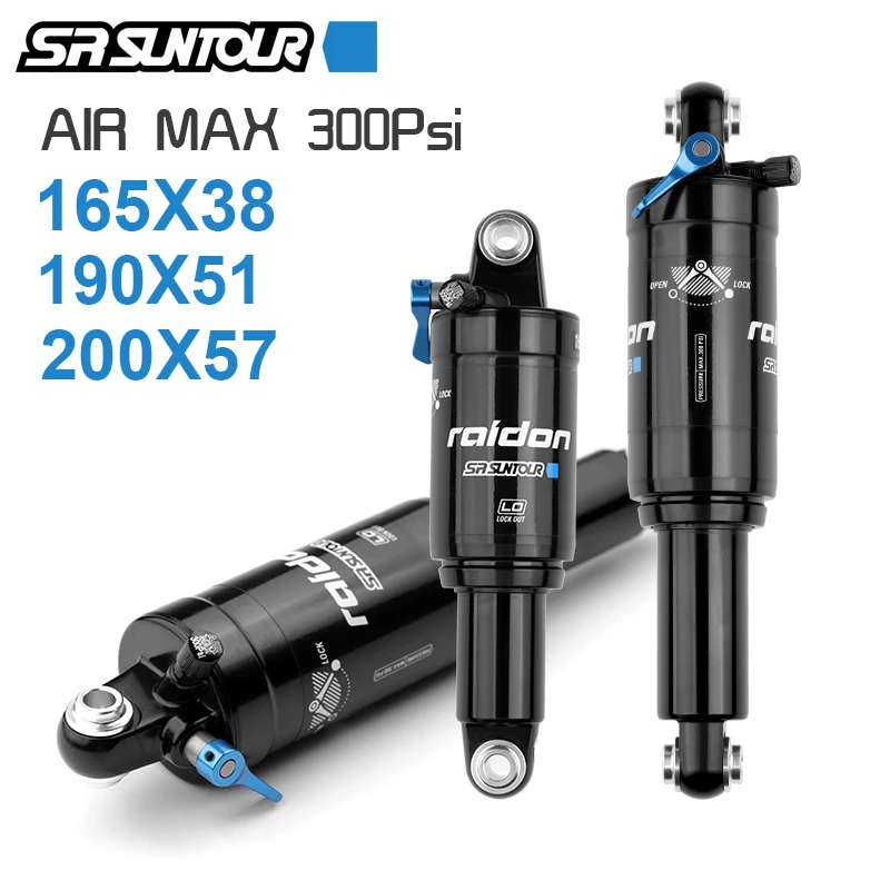 Suntour Mtb Air Rear Shock 165mm 190mm 200mm Mountain Bike Air Shocks