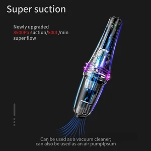 Image 4 - Multifunctional Handheld Car Vacuum Cleaner/Inflator/Vacuum Pump 8500PA Strong Suction Vacuum for Home Auto Aspirador Coche