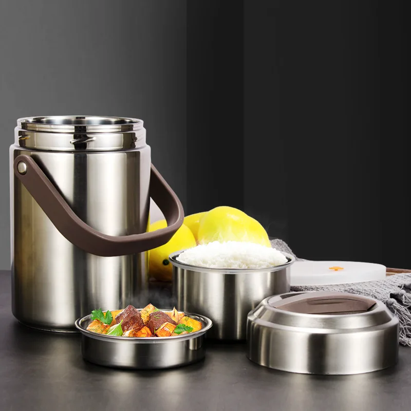 

HHO-Keep Warm Lunch Box Leak-Proof Stainless Steel Bento Box Outdoor Portable Picnic School Food Container Box