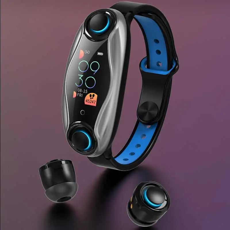 T90 фитнес-браслет Bluetooth 5,0 с беспроводными наушниками IP67 водонепроницаемые Смарт-часы для телефона Android IOS Wome мужской смарт-браслет