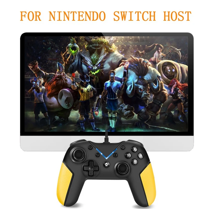 Геймпад для переключателя Pro контроллер игровая консоль Nintendo PC паровой с 3,5 выходом для наушников Поддержка голосового проводного джойстика