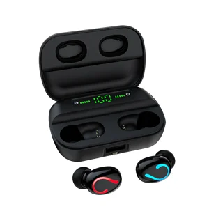Lyenn Q65 Bluetooth TWS наушники с сенсорным управлением Водонепроницаемые спортивные наушники с 2600 мАч зарядным внешним аккумулятором для телефонов - Цвет: Black