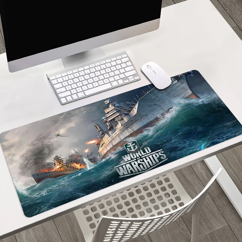 High Quality World of Warship Design Pattern Large Mouse Mat Game Keyboard Desk Rug Rubber PC Computer Gaming Accessory Mousepad |