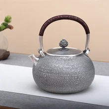 Théière à eau en argent pur 999, service à thé fait à la main, théière à usage domestique, pour cérémonie du thé japonais