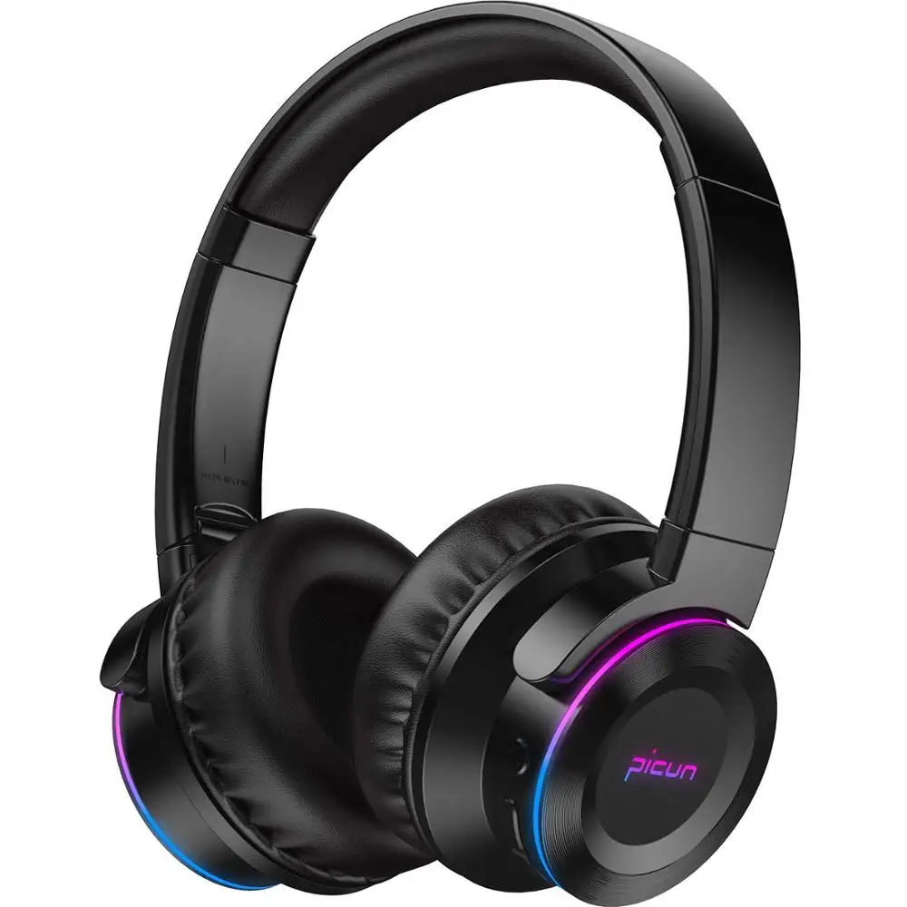 

Picun B9 Wireless bluetooth Headphone LED Headset Touchs Control Foldable Adjustable Earphones with Mic/TF Card for Mobile Phone
