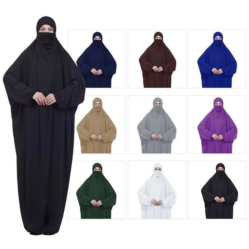 Women Arab Loose Burqa Hijab Clothes Muslim Abaya Jilbab Kaftan Prayer Dress