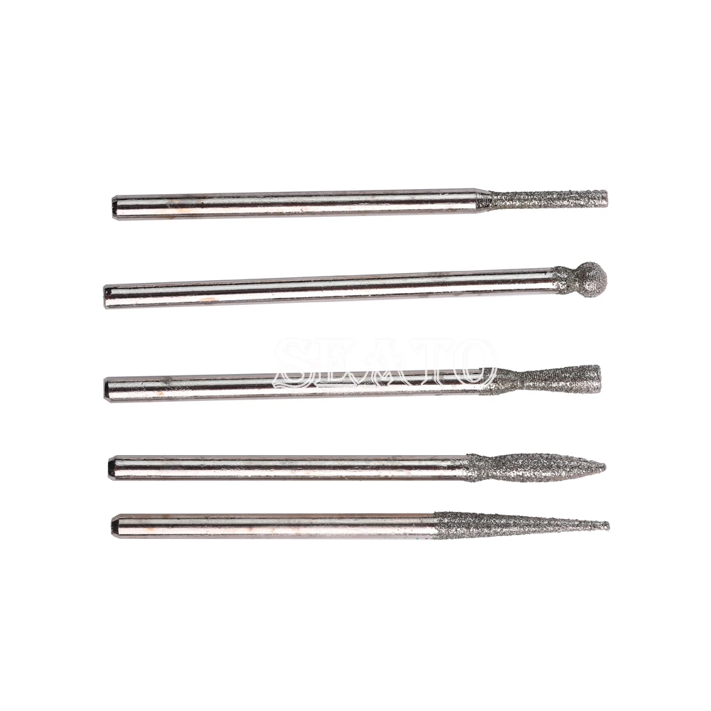 30 Pcs 1 Set Dental Diamond Burs Millers Tooth Drill Jewelers Dentist Lab 2.35mm dental tool color silver and golden