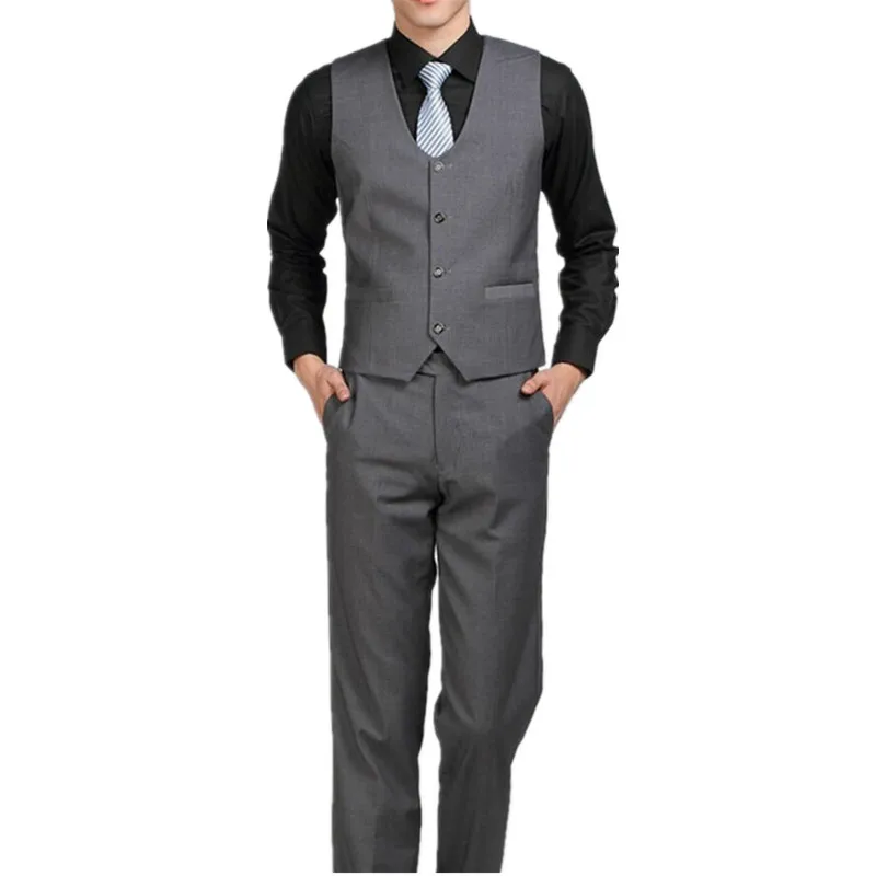 Жилет мужской классический приталенный силуэт безрукавка деловой пиджак