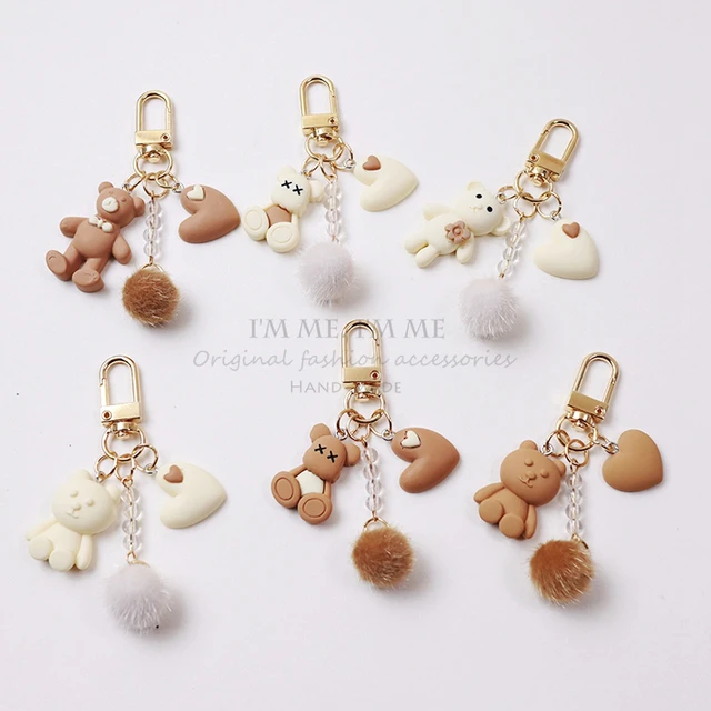 Fashion Bear Keychain Animal Charm Resin Dolls Toys DIY Jewelry Making  Craft Women Bag Car Mobile Phone Accessories Friend Gift - AliExpress