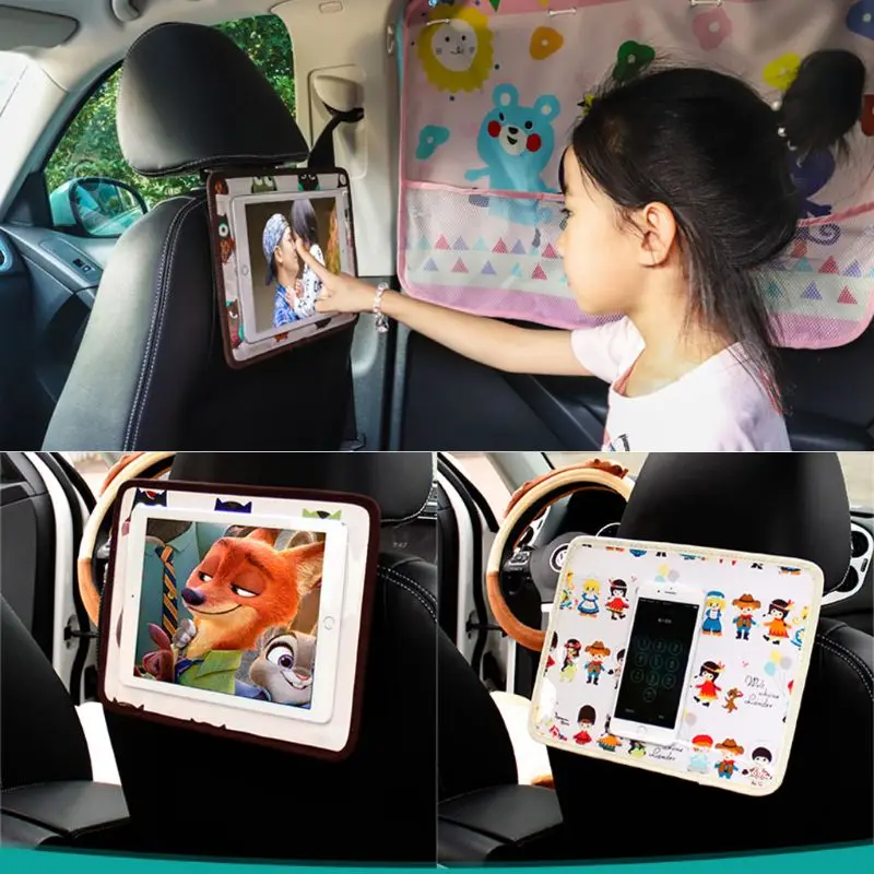 

Universal Car Headrest Phone Mount Bag Holder for Kids in Back Seat Tablet Stand for Samsung Xiaomi 3-11.5 Inch Tablets Phone