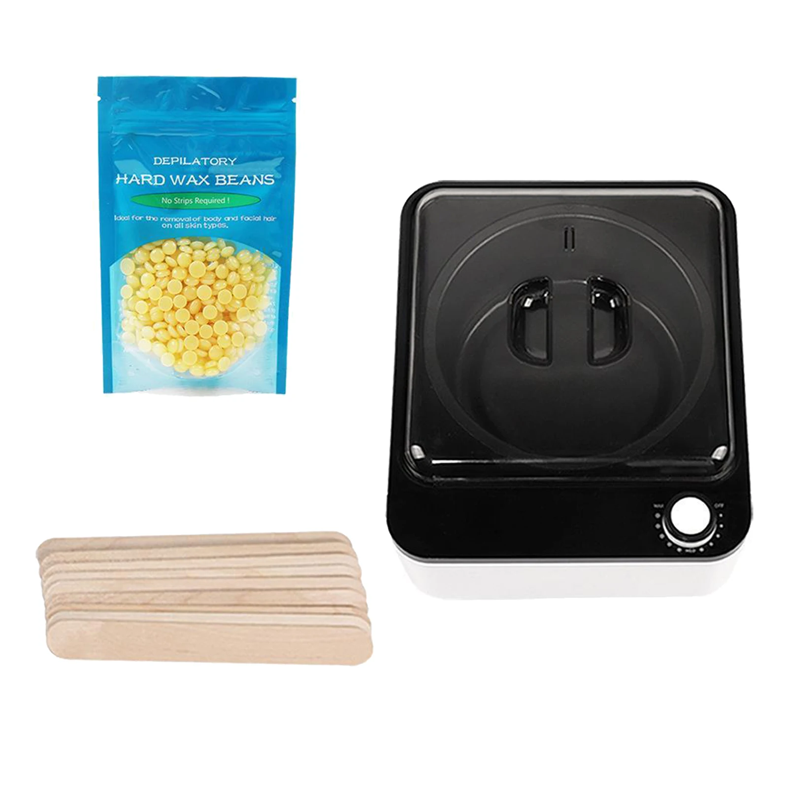 Waxing Kit, New Painless Wax Heater Warmer with Hard Wax Beans and Wax Applicator Sticks for Full Body Hair Removal Spa
