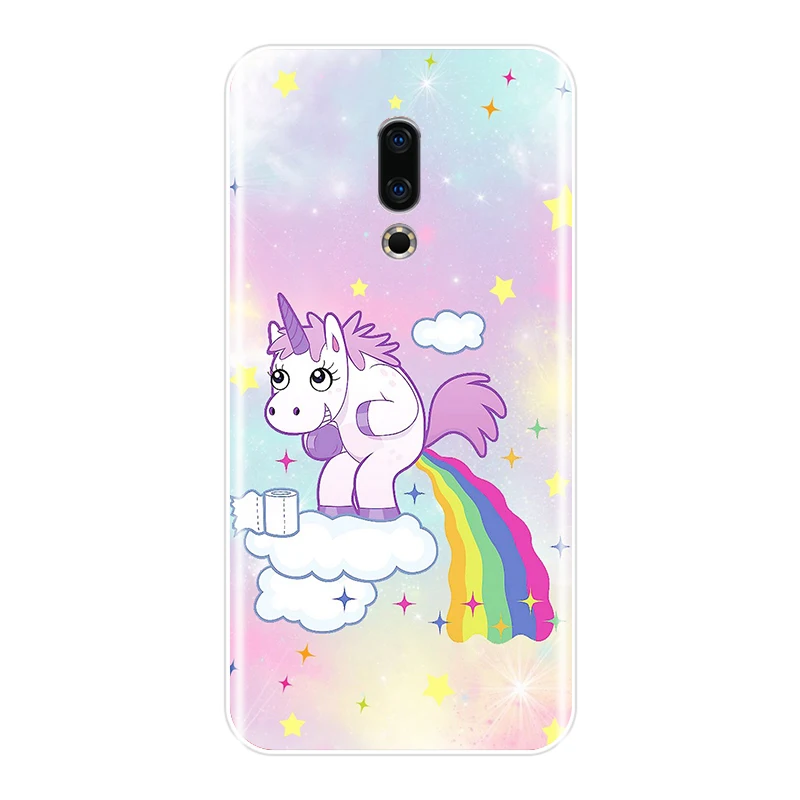 meizu phone case with stones back Soft Back Cover For Meizu 15 Lite 16 Plus 16th 16x Phone Case Silicone Cute Rainbow Unicorn For Meizu Pro 6 7 Plus U10 U20 meizu phone case with stones black