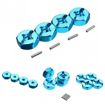 

4 pc/set Aluminium Alloy 12mm Wheel Hex Hub Adapter for Control Car Anodizing treatment surface RC Hex Hub Adapter