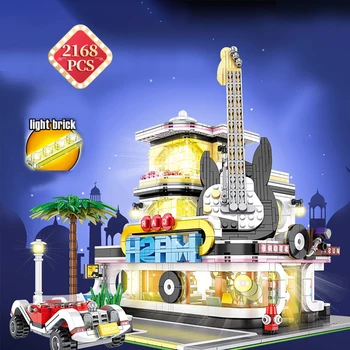 

Ideas Architecture Building Blocks Creator Expert Technic City Street European Guitar Houses Bricks Gift for Kids