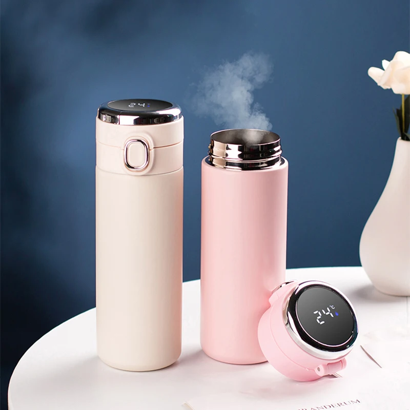 Vacuum Thermos Intelligent Temp Display Water Milk Coffee Bottle Insulated Cup 
