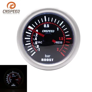 

HOT CNSPEED Digital Universal 52mm Car Turbo Boost Vacuum -1~2 BAR Gauge Press Pressure Gauge Pointer Meter Smoke Len LED