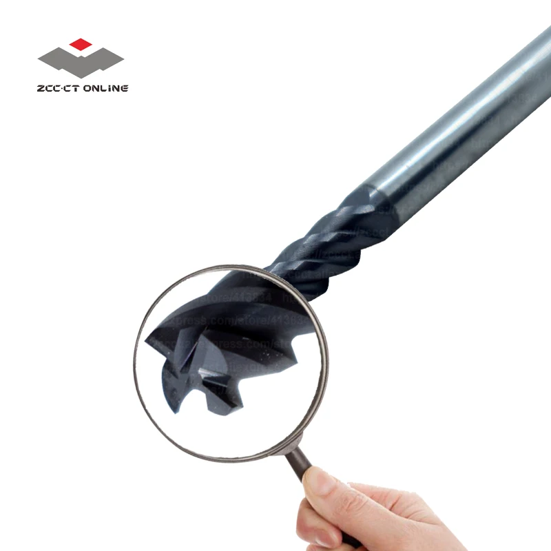 

ZCC.CT milling cutter 50HRC 4-flute flattened end mills with straight shank