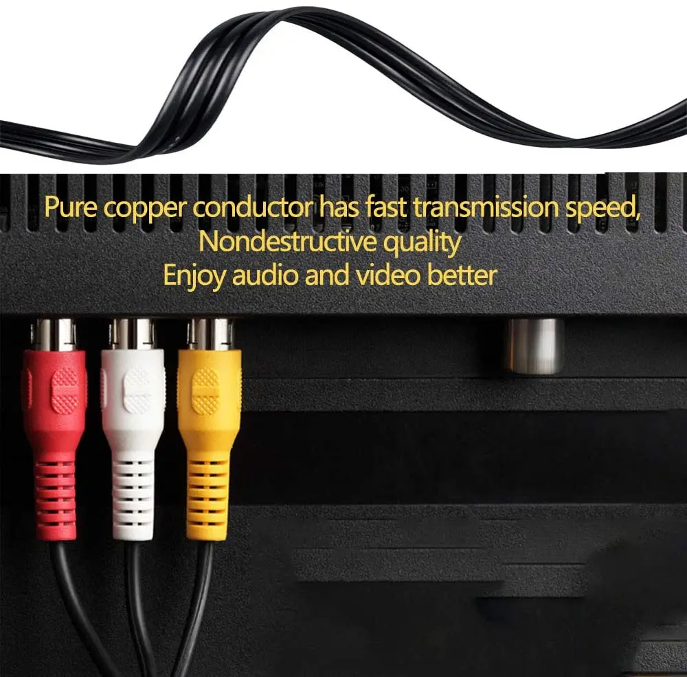 RCA ׷    AUX ̺, AV   ̺, 1/8 ġ TRRS, 10FT, 3.5mm-3 RCA  ÷, 3.5mm-RCA ķڴ