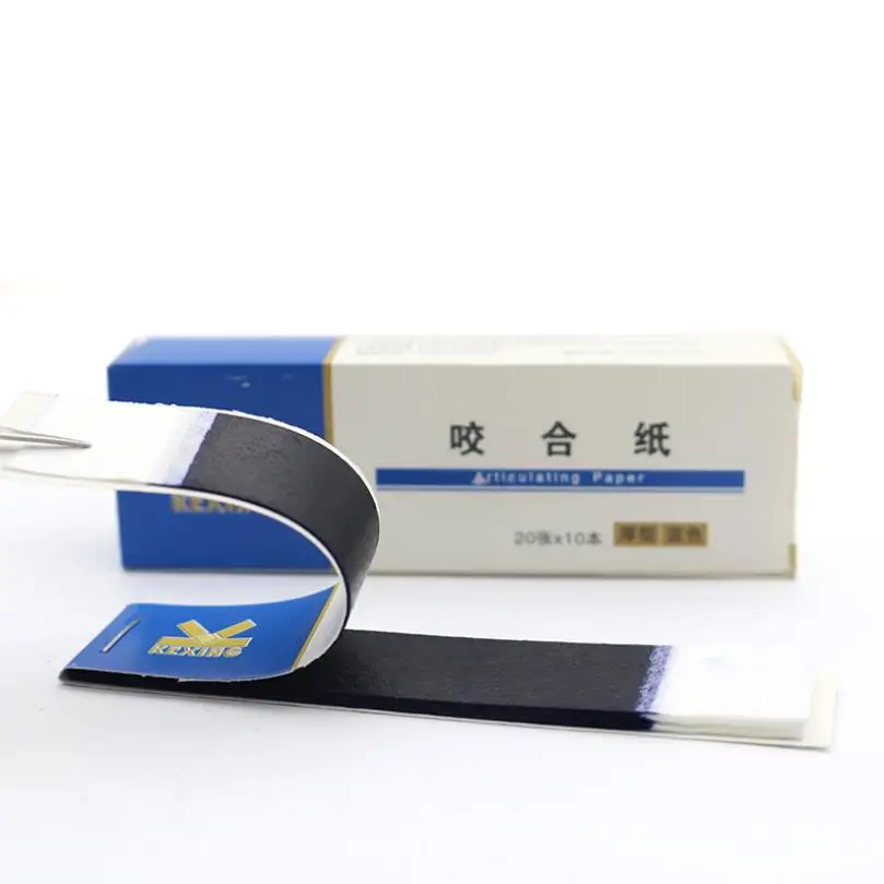 0.1mm blue 10 книга/коробка стоматологическая бумага для определения прикуса полоски Стоматологическая лабораторная продукция Инструмент Уход за полостью рта Стоматологический материал - Цвет: 0.1mm blue