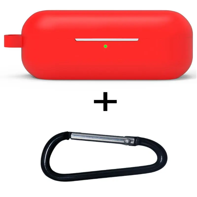 Красный Силиконовый Полный Защитный чехол для huawei FreeBuds Lite qyh - Цвет: Красный