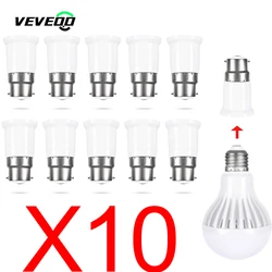 10PCS B22 to E27 converter LED lamp holder bulb adapter fireproof material e27 adapter home lighting smart lighting accessories