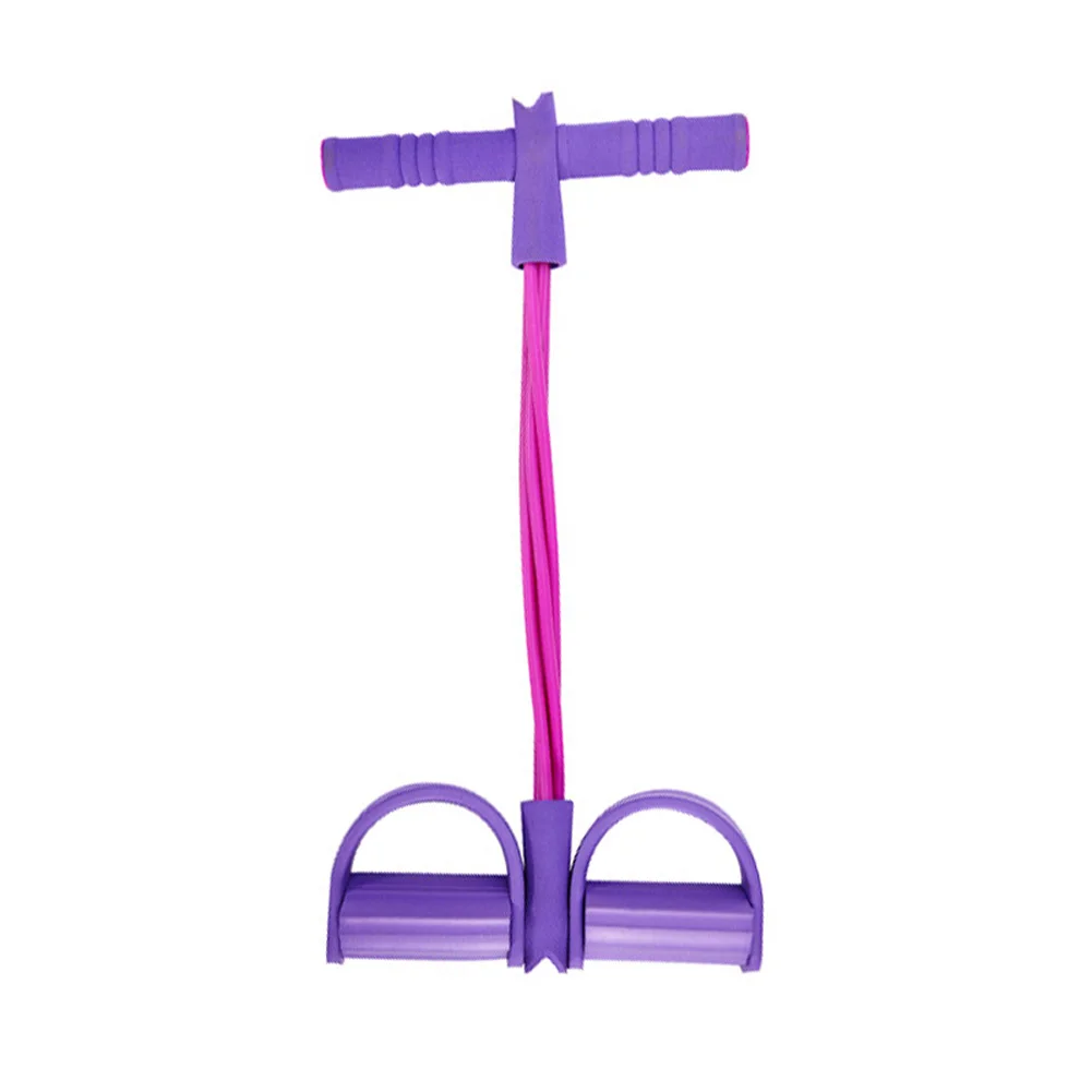 purple 2tubes Фитнес-сидение, оборудование для упражнений, эластичная Тяговая веревка, многофункциональная Натяжная веревка, съемник EDF88 - Цвет: purple 2tubes