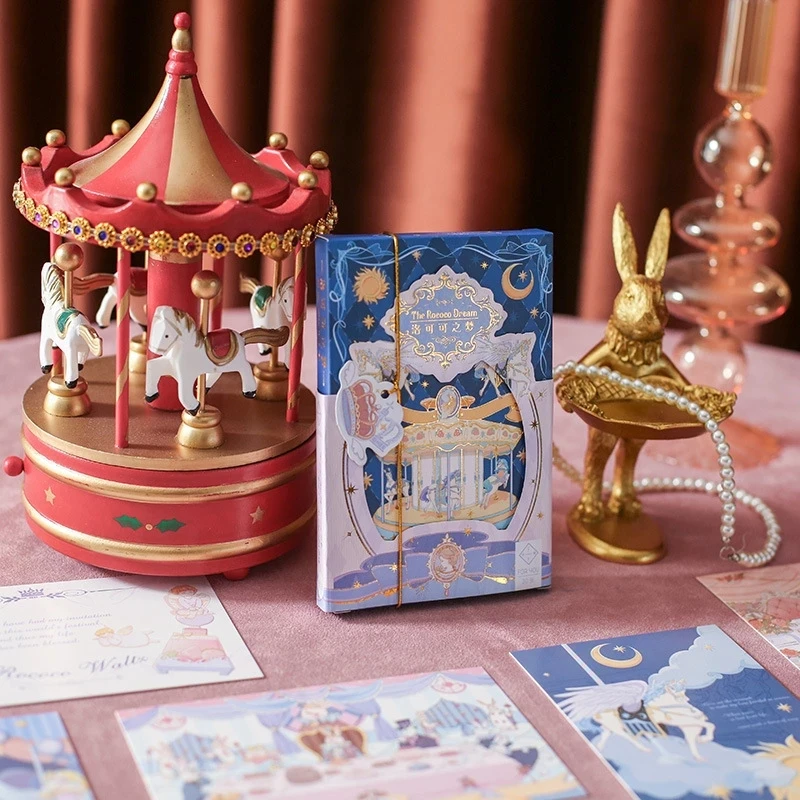 30 Pcs/Set The Rococo Dream Series Postcard Fantasy Hollowed Greeting Cards Message Card Christmas And New Year Gift