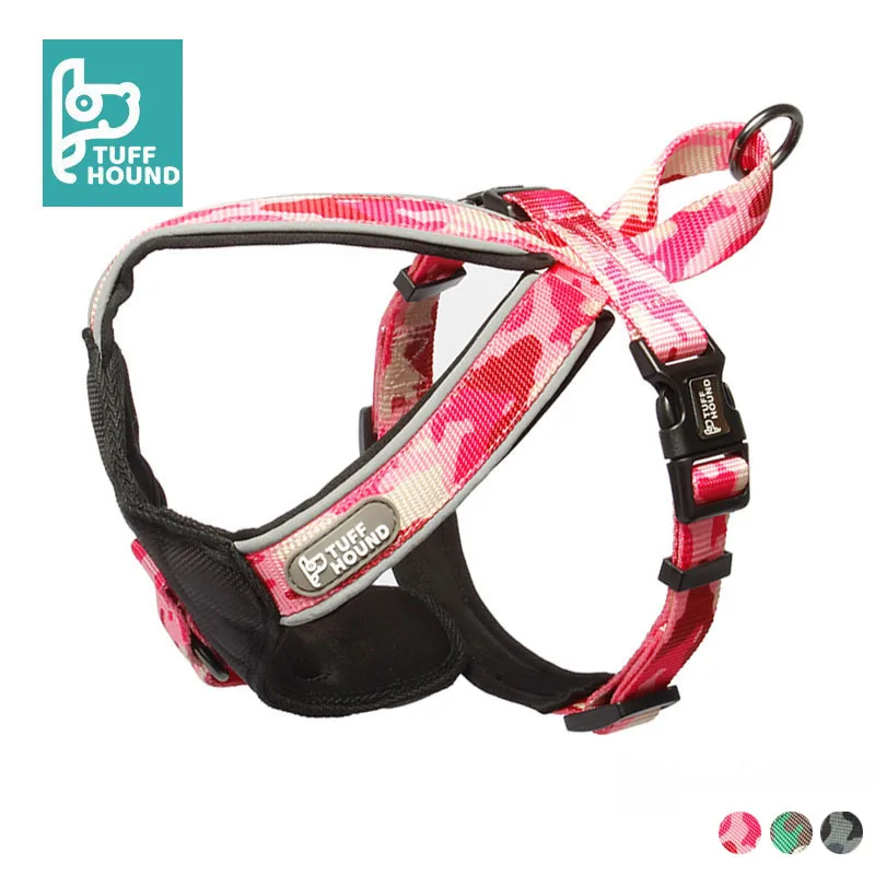 

TUFF HOUND Reflective Small Medium Dog Harness Collar Car Dogs Collars And Harnesses No Pull Adjustable Pet Harness Collar
