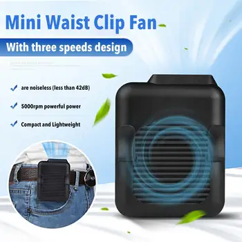 

Waist Fan Strong Wind Portable Handsfree USB Fan 6000Mah Mini Wearable Clip on Fan Air Conditioner for Outdoor Working Camping