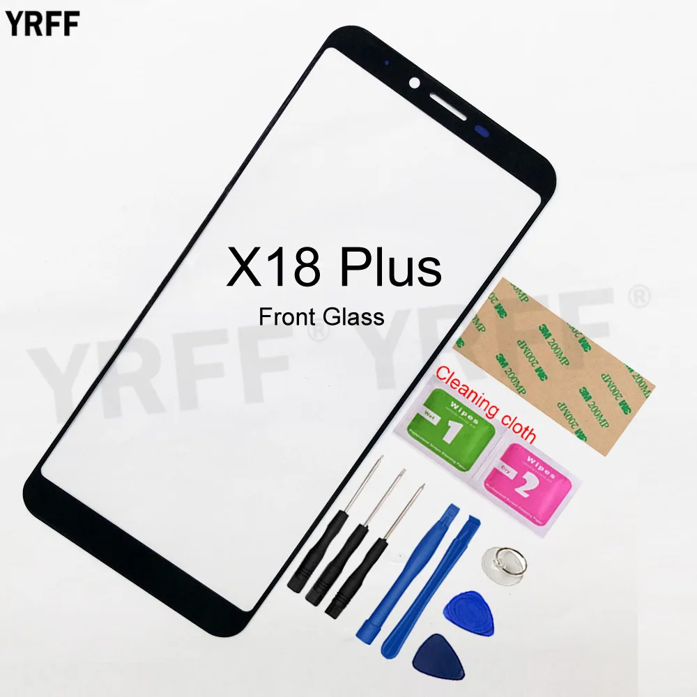 Мобильная передняя панель стекло для Cubot X18 Plus Переднее стекло(без сенсорного экрана) внешняя стеклянная крышка Замена панели