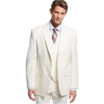 

New Wedding Suit Notch Lapel Jacket Men Suits For Beach Wedding Custom Made!!! Gentle-Mens Suit Ternos Masculino