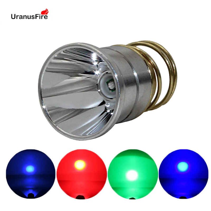 

UV Green Red Blue Reflector Cup 501B 520B LED Flashlight Torch 1 Files XPE 1200lumens Aluminium led Torch Light Reflector